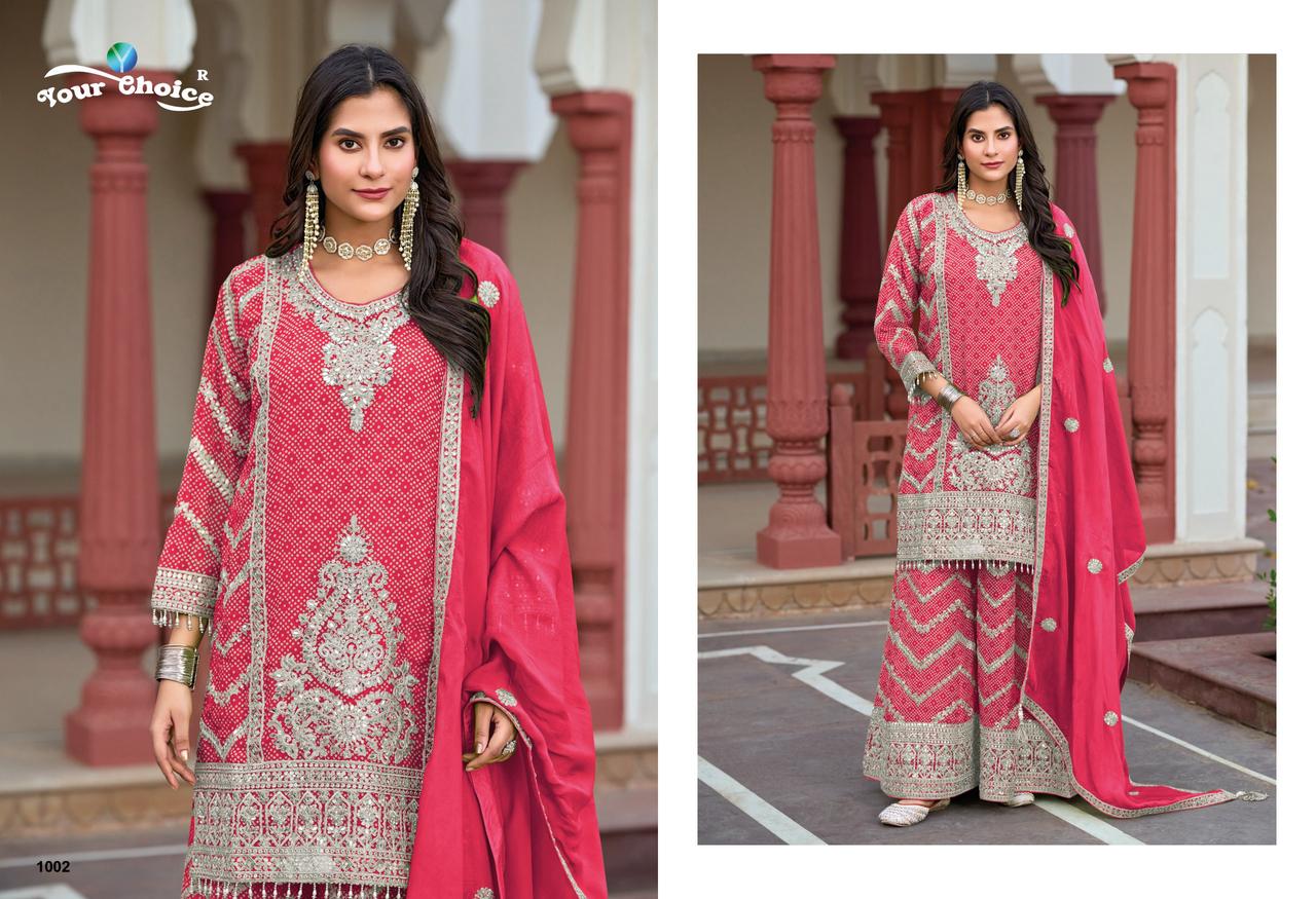 Firdous By Your Choice Chinon Designer Readymade Suits Exporters In India